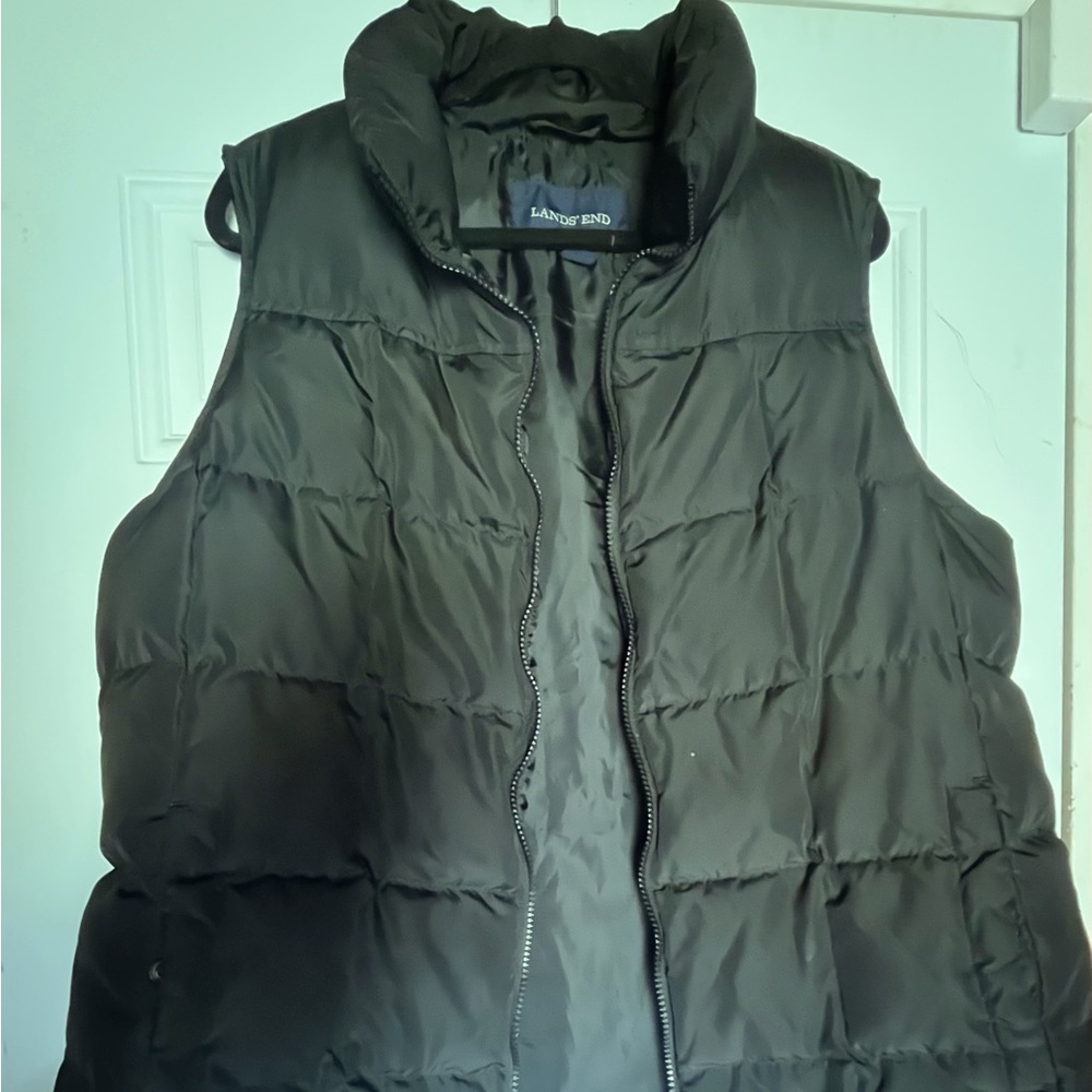 Lands End Black XL Vest